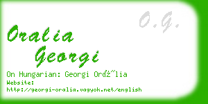 oralia georgi business card